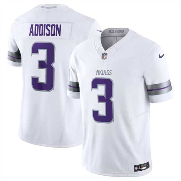 Men & Women & Youth Minnesota Vikings #3 Jordan Addison White F.U.S.E. Winter Warrior Limited Stitched Jersey->minnesota vikings->NFL Jersey